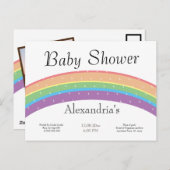 Rainbow Baby Girl oder Junge Baby Dusche Party Postkarte (Vorne/Hinten)