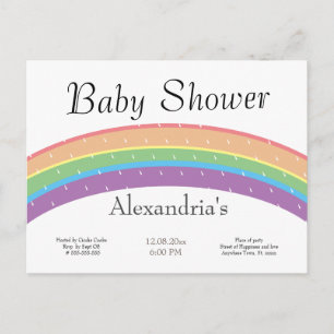 Rainbow Baby Girl oder Junge Baby Dusche Party Postkarte