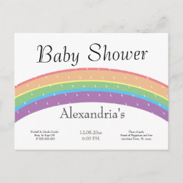 Rainbow Baby Girl oder Junge Baby Dusche Party Postkarte