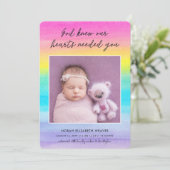Rainbow Baby | Gott Knew Dark | Foto Birth Ankündigung (Stehend Vorderseite)