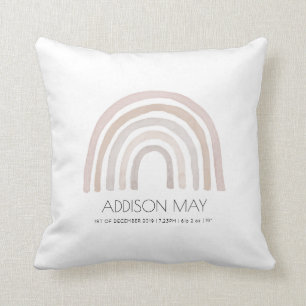 Rainbow-Baby-Kopfkissen, rot und neutraler Regenbo Kissen