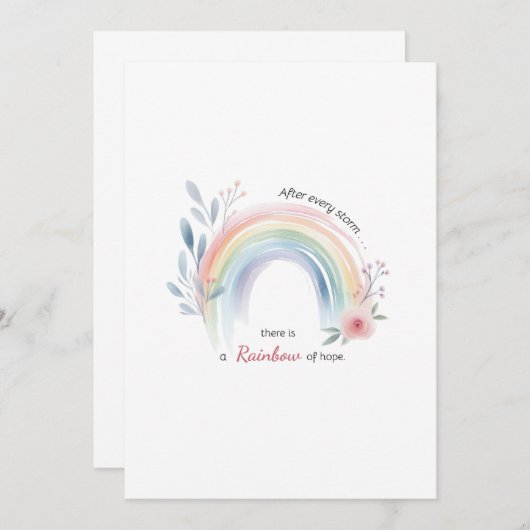 Rainbow Baby Miracle Einladung (Vorne/Hinten)