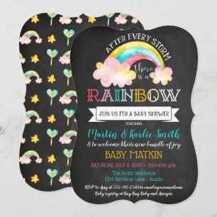 Rainbow Baby nach der Storm Baby Dusche Einladung