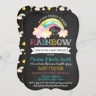 Rainbow Baby nach der Storm Baby Dusche Einladung