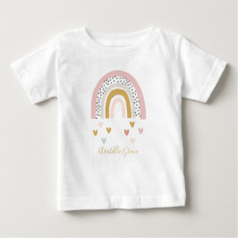 Rainbow Baby Name Hearts Baby T-shirt
