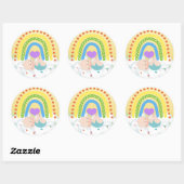 Rainbow Baby Newborn Cloud Yellow Heart Sticker (Blatt)