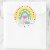 Rainbow Baby Newborn Cloud Yellow Heart Sticker (Tasche)