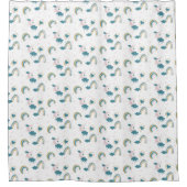 Rainbow Baby Pastel Pattern - Whimsisches Kinderzi Duschvorhang (Vorderseite)