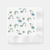 Rainbow Baby Pastel Pattern - Whimsisches Kinderzi Serviette (Vorderseite)