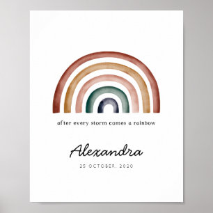 Rainbow Baby - Personalisiertes Regenbogen Printwe Poster