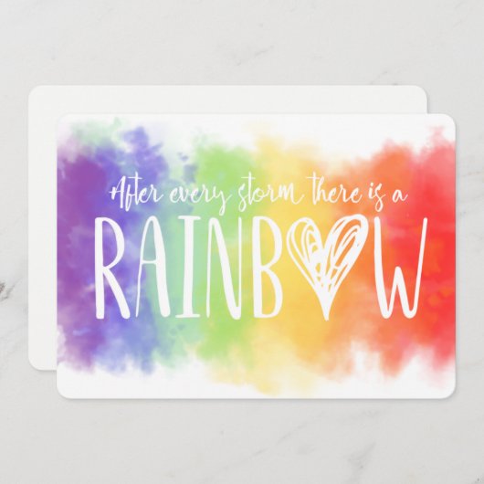 Rainbow Baby Pregnancy Announccard Ankündigung (Vorne/Hinten)