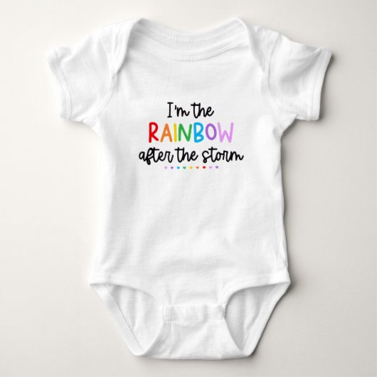 Rainbow Baby Quote Strampler (Vorderseite)