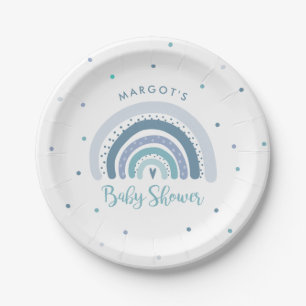 Rainbow Baby Shooter Mute Pastel Rainbow Pappteller