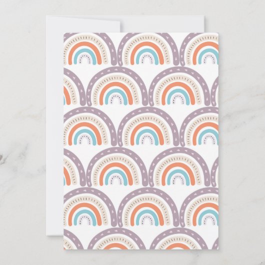 Rainbow Baby Shooter per Post Einladung (Rückseite)