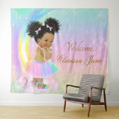 Rainbow Baby Shooting Backdrop Banner Afro Girl Wandteppich (Beispiel (Horizontal))
