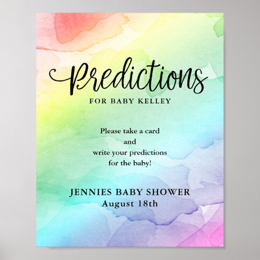 Rainbow Baby Shooting Predication Card Display Poster (Vorne)