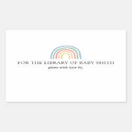 Rainbow Baby Showaufkleber Buchzeichen Rechteckiger Aufkleber