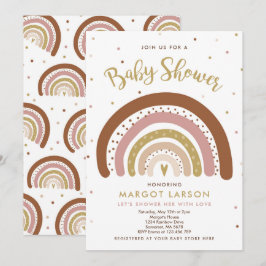 Rainbow Baby Showdown Mute Pastel Rainbow Einladung