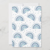Rainbow Baby Showdown Mute Pastel Rainbow Einladung (Rückseite)