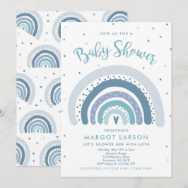 Rainbow Baby Showdown Mute Pastel Rainbow Einladung