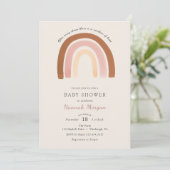 Rainbow Baby Showeinladung Einladung (Stehend Vorderseite)