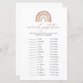 Rainbow Baby Shower Animal Gestage Game (Vorne/Hinten)