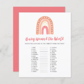 Rainbow Baby Shower Baby Rund um das World Game (Vorne/Hinten)