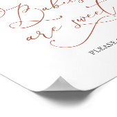 Rainbow Baby Shower Babys sind süße Schilder (Ecke)