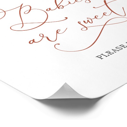 Rainbow Baby Shower Babys sind süße Schilder (Ecke)