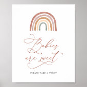 Rainbow Baby Shower Babys sind süße Schilder (Vorne)