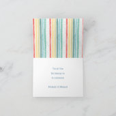 Rainbow Baby Shower Blue Boy Dankeskarte (Innenseite)