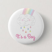 Rainbow Baby Shower Button (Vorderseite)