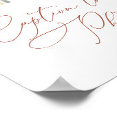 Rainbow Baby Shower Caption Das Foto-Zeichen Poster (Ecke)