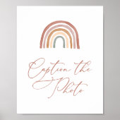 Rainbow Baby Shower Caption Das Foto-Zeichen Poster (Vorne)