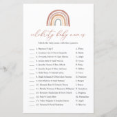 Rainbow Baby Shower Celebrity Baby Names Game (Vorderseite)