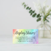 Rainbow Baby Shower Display Duschkarte Visitenkarte (Stehend Vorderseite)