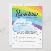 Rainbow Baby Shower Einladung (Vorderseite)