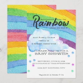 Rainbow Baby Shower Einladung
