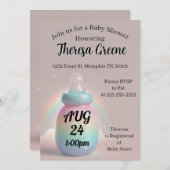 Rainbow Baby Shower Einladung (Vorne/Hinten)