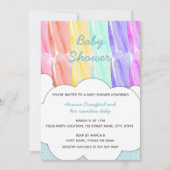Rainbow Baby Shower Einladung (Vorderseite)