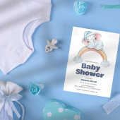 Rainbow Baby Shower Einladung