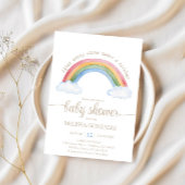 Rainbow Baby Shower Einladung