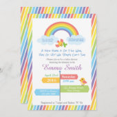 Rainbow Baby Shower Einladung (Vorne/Hinten)