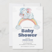 Rainbow Baby Shower Einladung (Vorderseite)