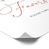 Rainbow Baby Shower Favorit Sign Poster (Ecke)