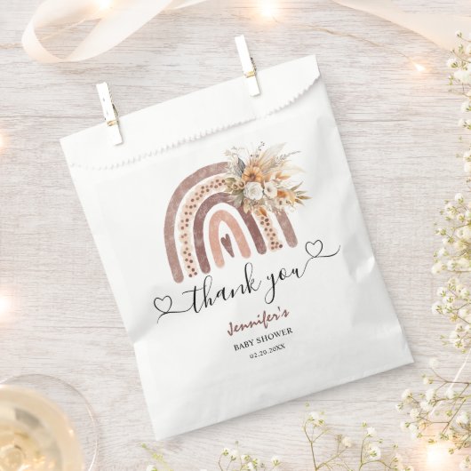 Rainbow Baby Shower Gender Neutral Boho Geschenktütchen (Ausgeschnitten)