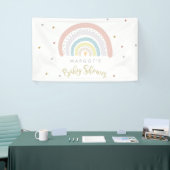 Rainbow Baby Shower Gender Neutral Rainbow Willkom Banner (Messeveranstaltung)