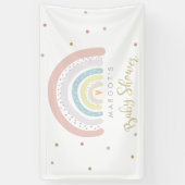 Rainbow Baby Shower Gender Neutral Rainbow Willkom Banner (Vertikal)