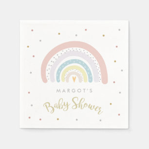 Rainbow Baby Shower Gender Neutral Serviette
