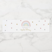 Rainbow Baby Shower Gender Neutral Wasserflaschenetikett (Einzelnes Label)